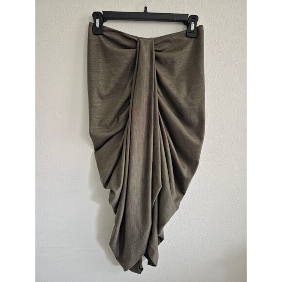 Isabel Marant Skirt Etoile Grey Joca Jersey Asymmetric Virgin Wool EU 36 Small 4 - Picture 13 of 14